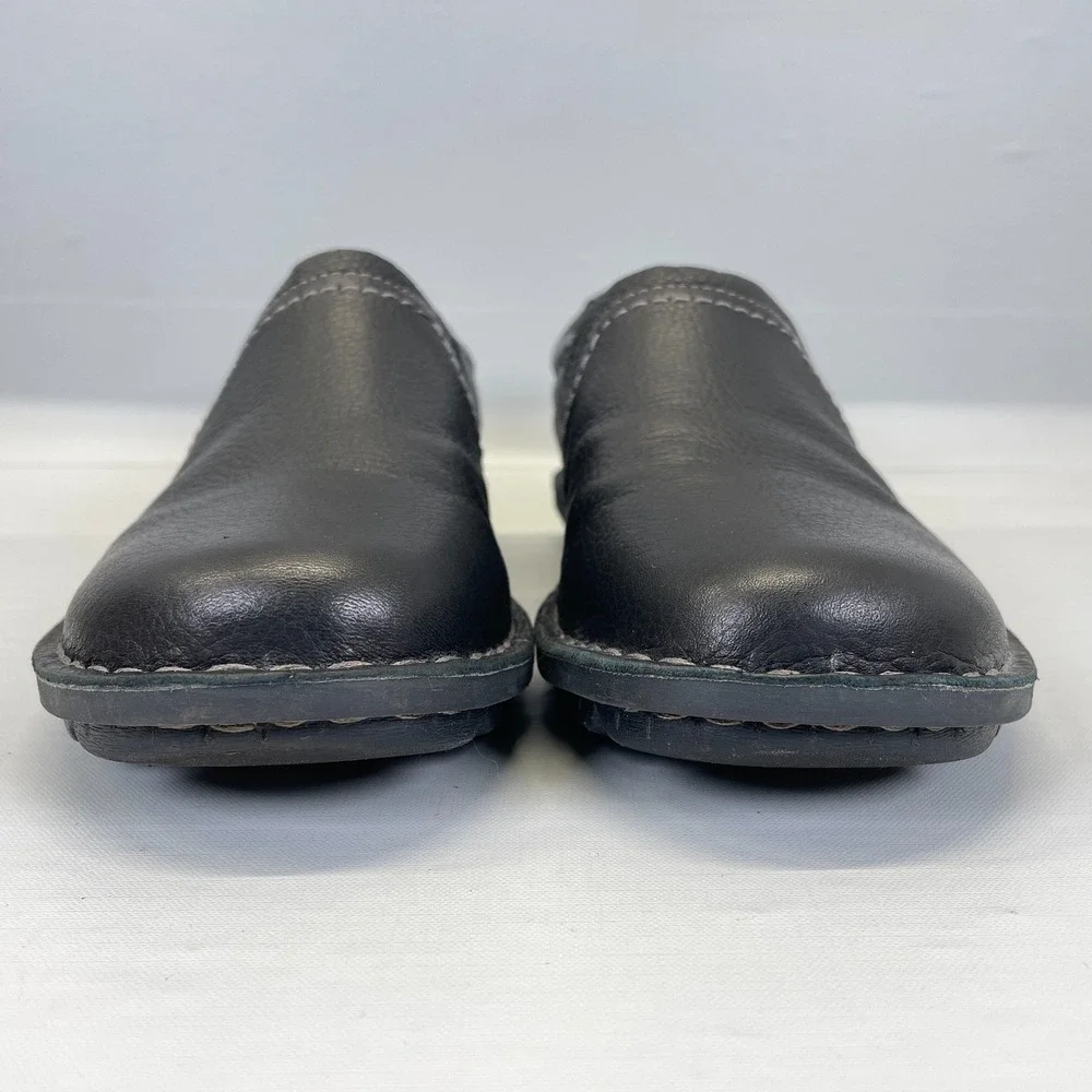 Clarks Janice Barrie Loafers Womens Size 7.5 M Black Leather Slip On Shoes